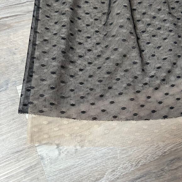 Anthropologie E. Elouise Babydoll Dress Black Mesh Dot Lace Fairycore M - Picture 3 of 6